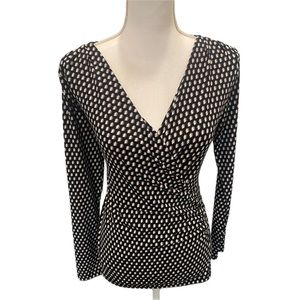 Cynthia Rowley, Black & White, 3/4 Sleeve Top, Sz. M